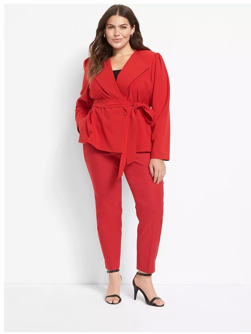 Lane Bryant Red Wrap Blazer - Picture 3 of 5